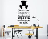 Adesivo de Parede Frase Chapeleiro Você é Louca Louquinha