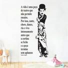 Adesivo de Parede Frase Motivacional Charles Chaplin Teatro Adesivo de Parede Frase Motivacional Charles Chaplin Teatro