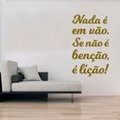 Adesivo de Parede Frase Nada é em Vão