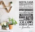 adesivo de parede frases palavras cruzadas decoração sala