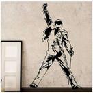 Adesivo de parede Freddie Mercury Rock Music para quarto ou sala de estar