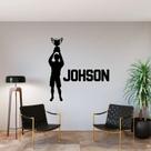 Adesivo de parede futebol personalizado