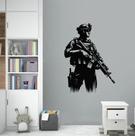 adesivo de parede gamers sniper jogos guerra armadura