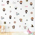 Adesivo De Parede Harry Potter Miniaturas Cute Decoração Chibi Relíquias da Morte Plataforma 9 3/4