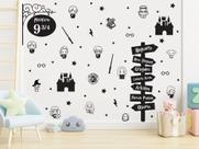 Adesivo de Parede Harry Potter Plataforma 9 3/4 Cute Tam G