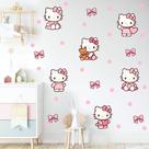 adesivo de parede hello kitty cute baby rosa decoração quarto de meninas laços