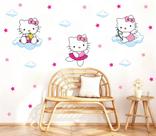 adesivo de parede hello kitty meninas gatinha bebê desenho infantil decorativo