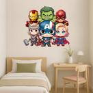 Adesivo de Parede Heróis Cute Baby Cabeceira Tamanho G Decoração Quarto Infantil