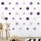 Adesivo de Parede Infantil 163 Bolinhas Tons de Roxo Quarto Sala Menina Menino Decoração Bebê 080adn
