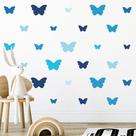 Adesivo de Parede Infantil 41 Borboletas Tons de Azul Quarto Sala Menina Menino Decoração Bebê 146adn Adesivo de Parede Infantil 41 Borboletas Tons de Azul Quarto Sala Menina Menino Decoração Bebê 146adn