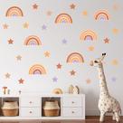 Adesivo De Parede Infantil Arcoíris Boho Chic Quarto Criança 672adn