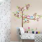 Adesivo de Parede Infantil Arvore Corujas Quarto Meninas