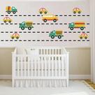 Adesivo de Parede Infantil Carrinhos