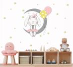 Adesivo de Parede Infantil Coelhinha Sentada na Lua