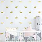 Adesivo de Parede Infantil Coroa Dourada 50un cobre 2m² Adesivo de Parede Infantil Coroa Dourada 50un cobre 2m²