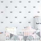 Adesivo de Parede Infantil Coroa Prata 50un cobre 2m² Adesivo de Parede Infantil Coroa Prata 50un cobre 2m²