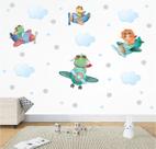 Adesivo de Parede Infantil Dinossauro Aviador Cute