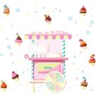 Adesivo de Parede Infantil Doces Candy Colors