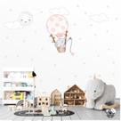 Adesivo de Parede Infantil Elefante Balão Lua e nuvens