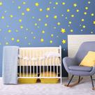 Adesivo de Parede Infantil Estrelas Amarelas 180un
