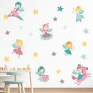 Adesivo de Parede Infantil Fadas e Estrelas Quarto Menina Menino Decoração Bebê 334adn