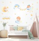 Adesivo de Parede Infantil Menino dormindo nas Nuvens