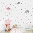 Adesivo De Parede Infantil Nuvens, Ursinhos, Estrelas Heroes Adesivo De Parede Infantil Nuvens, Ursinhos, Estrelas Heroes