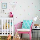 Adesivo de Parede Infantil Poa Bolinhas Coloridas 168 Unidades