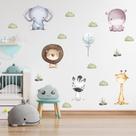 Adesivo de Parede Infantil Safari Aquarela Quarto Menina Menino Decoração Bebê 345adn