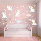 Adesivo de Parede Infantil Unicornio Branco Adesivo de Parede Infantil Unicornio Branco