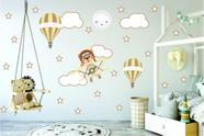 Adesivo de Parede Infantil Ursinho Aviador Marrom
