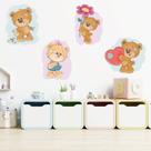 Adesivo De Parede Infantil Ursinho Flor Quarto Criança 554adn Adesivo De Parede Infantil Ursinho Flor Quarto Criança 554adn