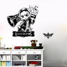 Adesivo de parede Jinx League of Legends para quarto ou sala de jogos