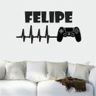 Adesivo De Parede Jogos - Games - Gamer + Nome