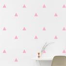 Adesivo De Parede - Kit Com 125 Triângulos 5cmx5cm Rosa