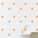 Adesivo De Parede - Kit Com 25 Triângulos 5cmx5cm Laranja