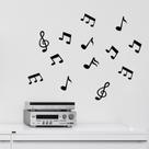 Adesivo de Parede - Kit Notas Musicais - 006msp