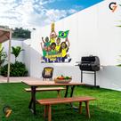 Adesivo de Parede Lavável Torcedores Troféu Brasil Copa do Mundo Decorativo Adesivo de Parede Lavável Torcedores Troféu Brasil Copa do Mundo Decorativo