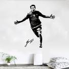 Adesivo de parede Lionel Messi Soccer Star para quarto e sala de estar