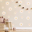 Adesivo de Parede Margaridas Flores Decoração Quarto Sala Cor Nude