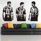 Adesivo de parede Messi Neymar Suarez Sports Autoadesivo Decor