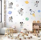 adesivo de parede mickey astronauta planetas foguete decoração quarto de meninos