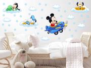 adesivo de parede mickey aviador pato donald e amigos cute baby decoração infantil adesivo de parede mickey aviador pato donald e amigos cute baby decoração infantil