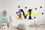 adesivo de parede mickey mouse nome berçário meninos