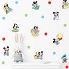 adesivo de parede mini mickey pateta tio patinhas cute baby bolinhas decoração berçário