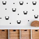 Adesivo de Parede Mini Pugs Cachorros