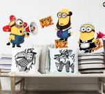 Adesivo De Parede Minions Para Decoração De Parede De Quarto De Bebe - Enfeite Infantil Personagem