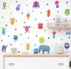 adesivo de parede monstrinhos divertidos colorido infantil