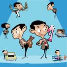 Adesivo de parede Mr. Bean Cartoon para sala de crianças ou sala de jogos
