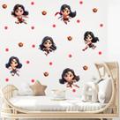 Adesivo De Parede Mulher Maravilha Heróis Decoração Quarto de Menina